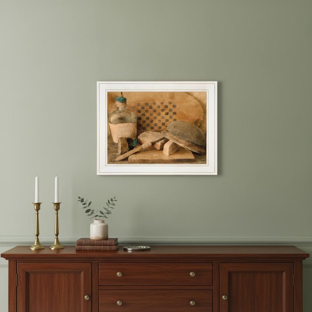 Vintage Apple Cider 1 White Framed Print Bathroom Wall Art