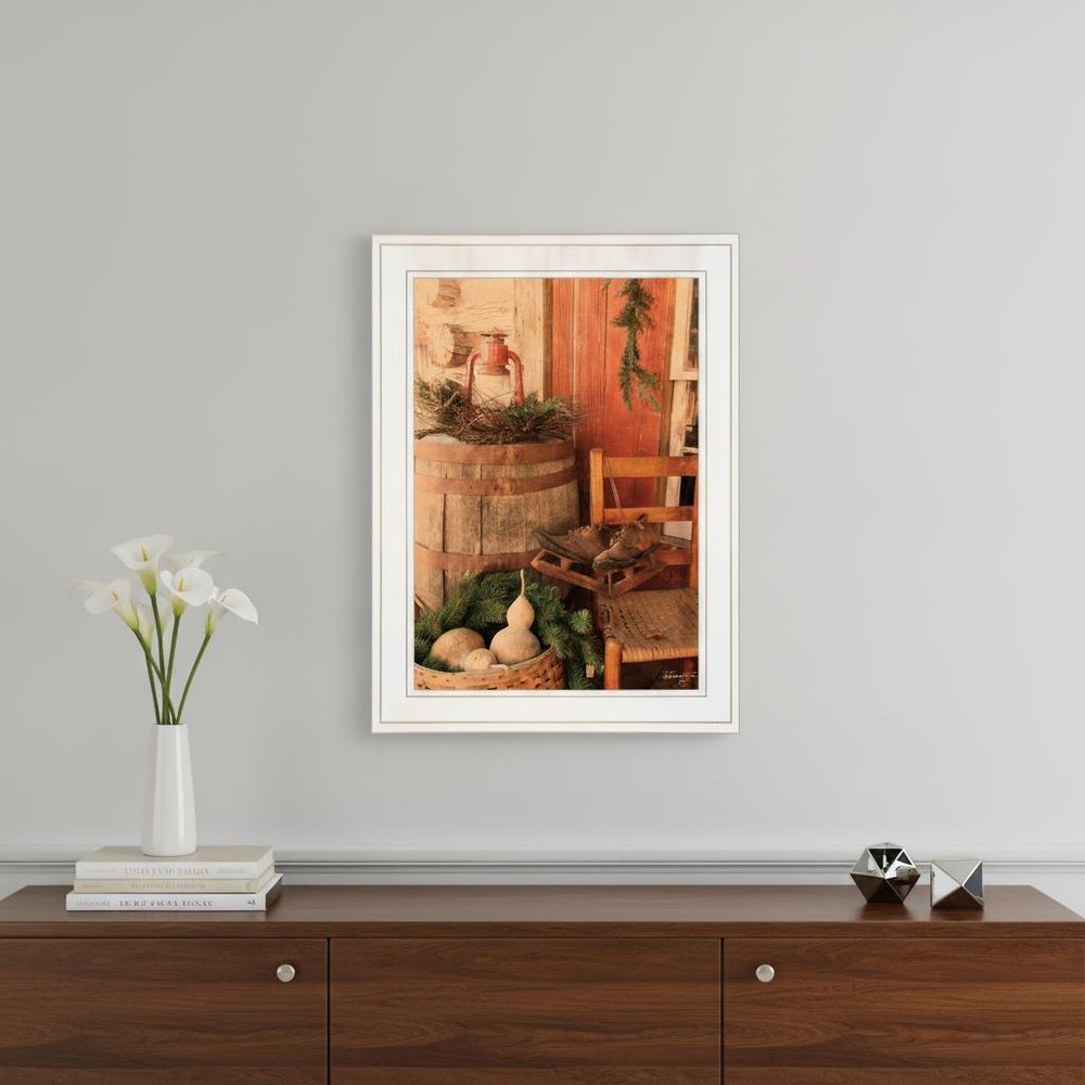 Vintage Skates 1 White Framed Print Wall Art