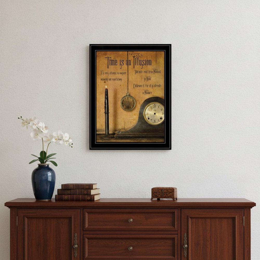 Time is an Illusion 4 Black Framed Print Wall Art