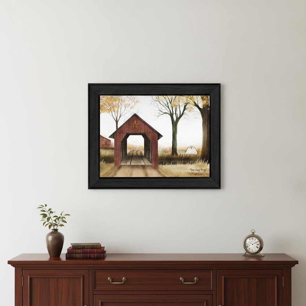 Bucks County Bridge 4 Black Framed Print Wall Art
