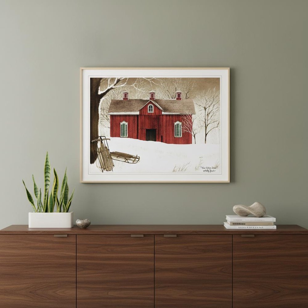 New Fallen Snow 3 White Framed Print Wall Art