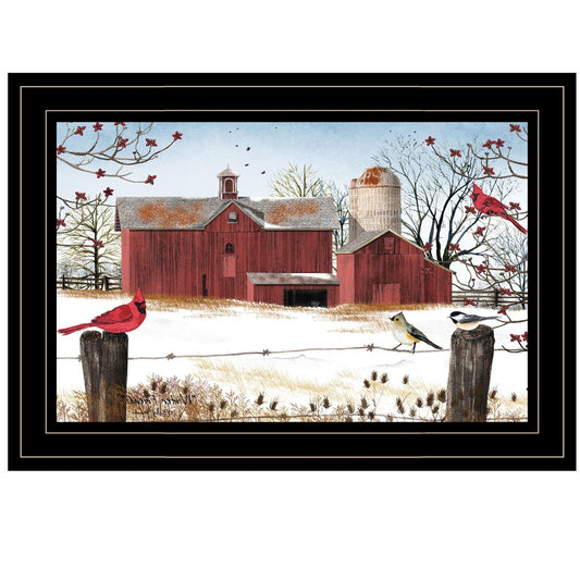 Winter Days Black Framed Print Wall Art