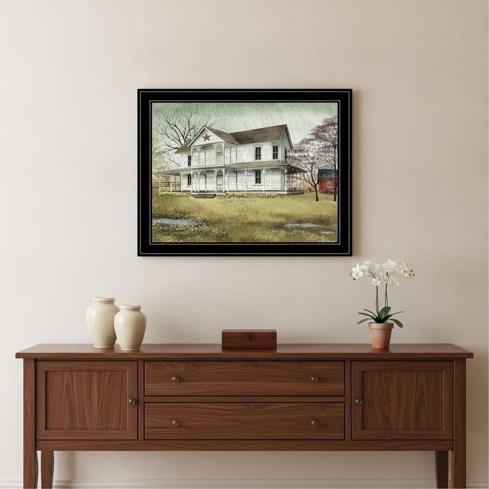 April Showers 4 Black Framed Print Wall Art