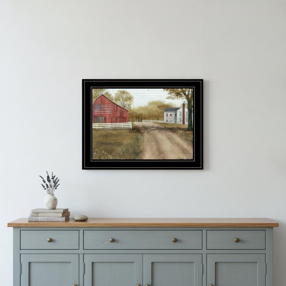 Summer in the Country 2 Black Framed Print Wall Art
