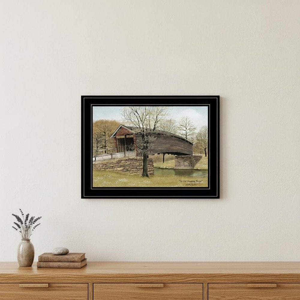 The Old Humpback Bridge 2 Black Framed Print Wall Art