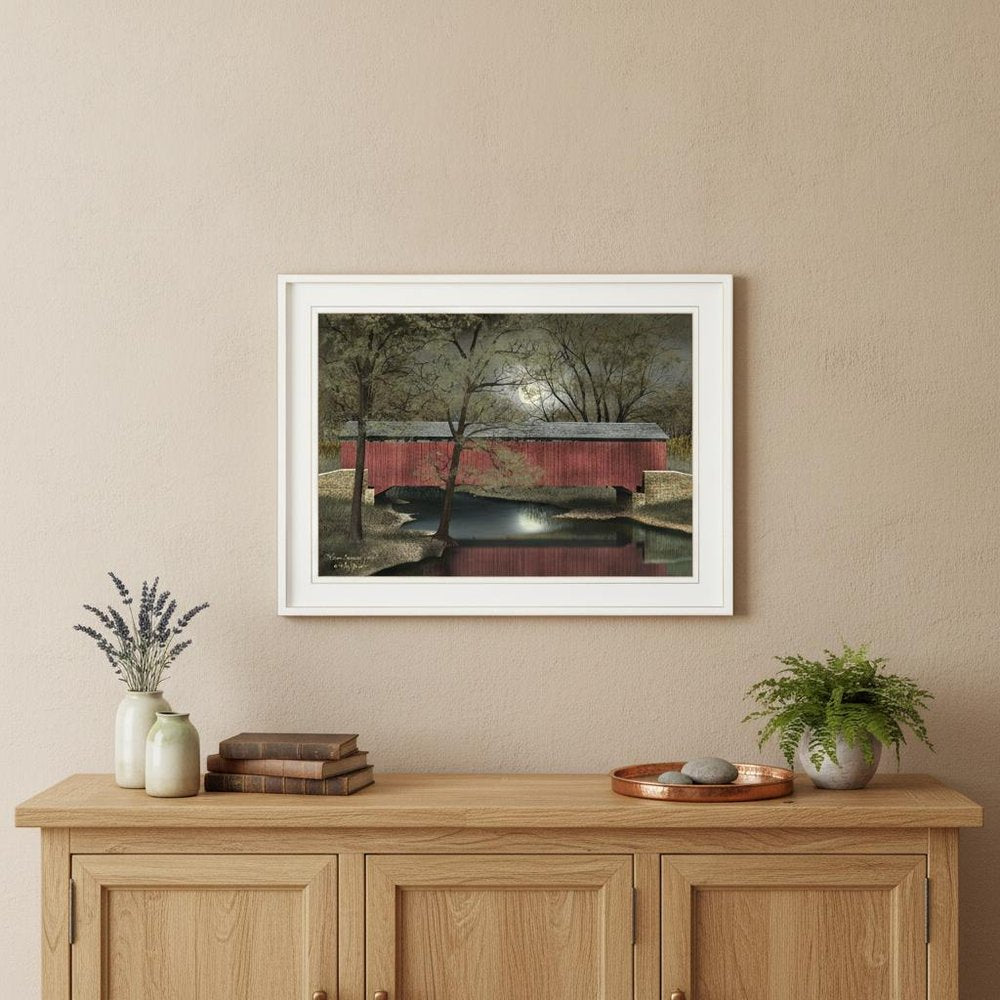 Warm Summers Eve 1 White Framed Print Wall Art
