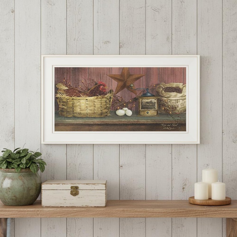 Rise and Shine 1 White Framed Print Wall Art