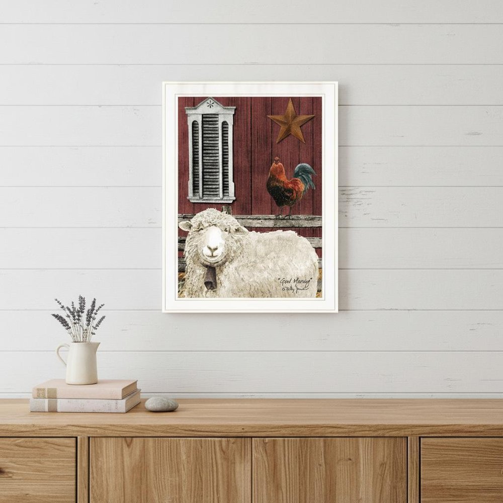 Good Morning 3 White Framed Print Wall Art