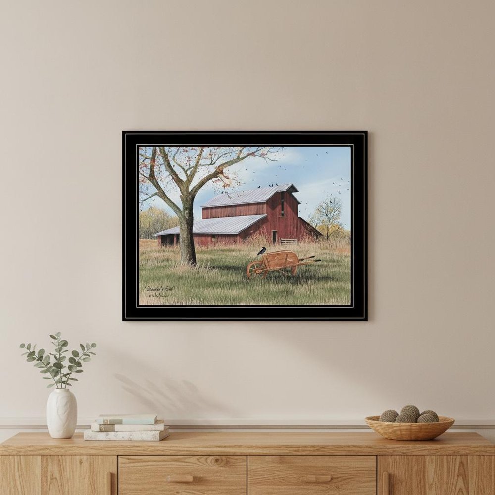 Summers End 4 Black Framed Print Wall Art