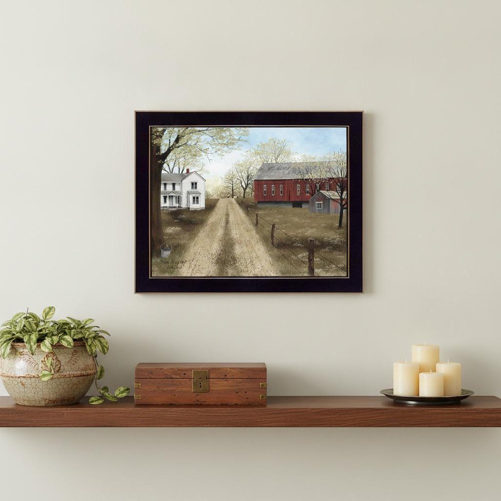 Warm Spring Day Black Framed Print Wall Art