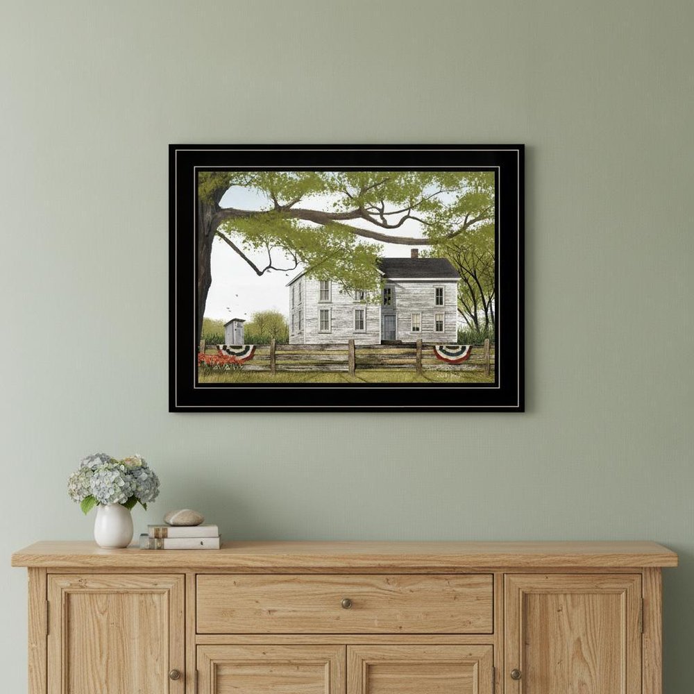 Sweet Summertime House 2 Black Framed Print Wall Art