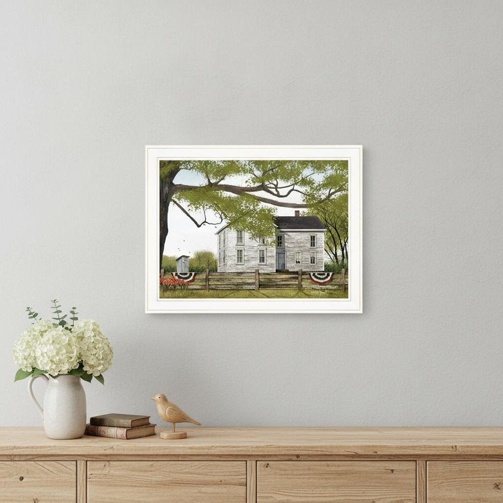 Sweet Summertime House 3 White Framed Print Wall Art