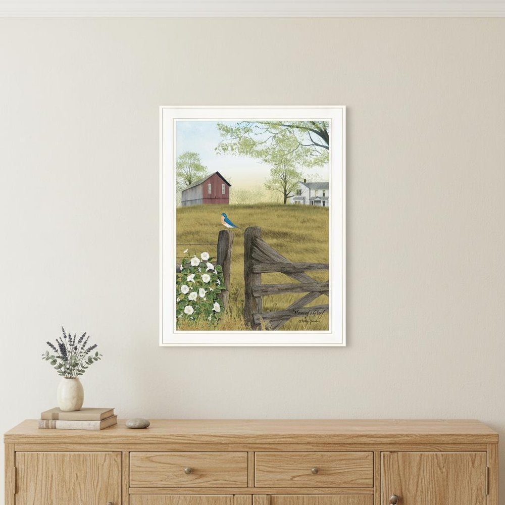 Mornings Glory 3 White Framed Print Wall Art