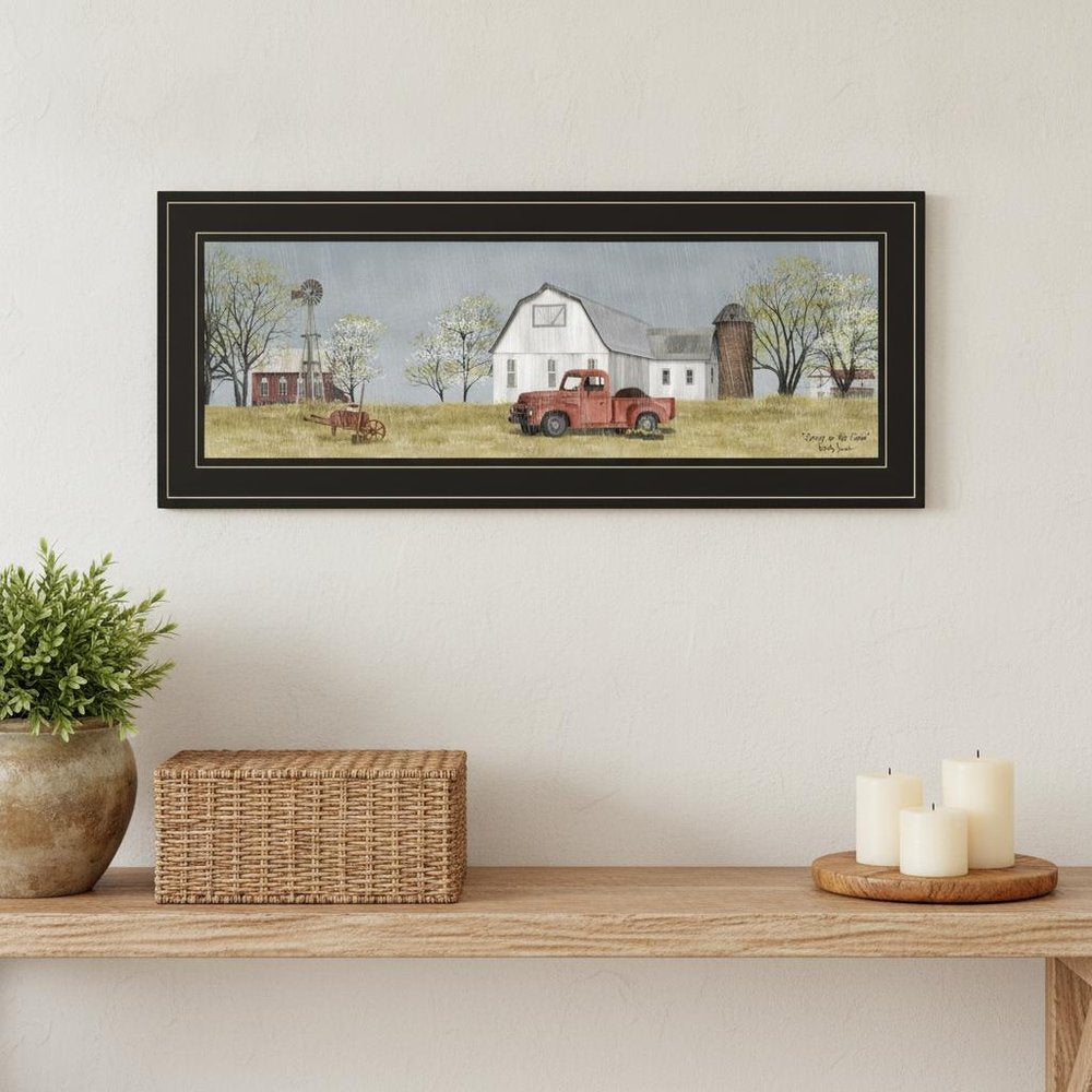 Spring On The Farm 2 Black Framed Print Wall Art