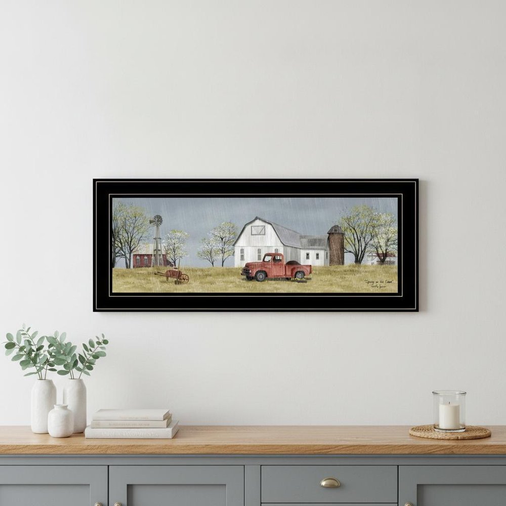 Spring On The Farm 4 Black Framed Print Wall Art