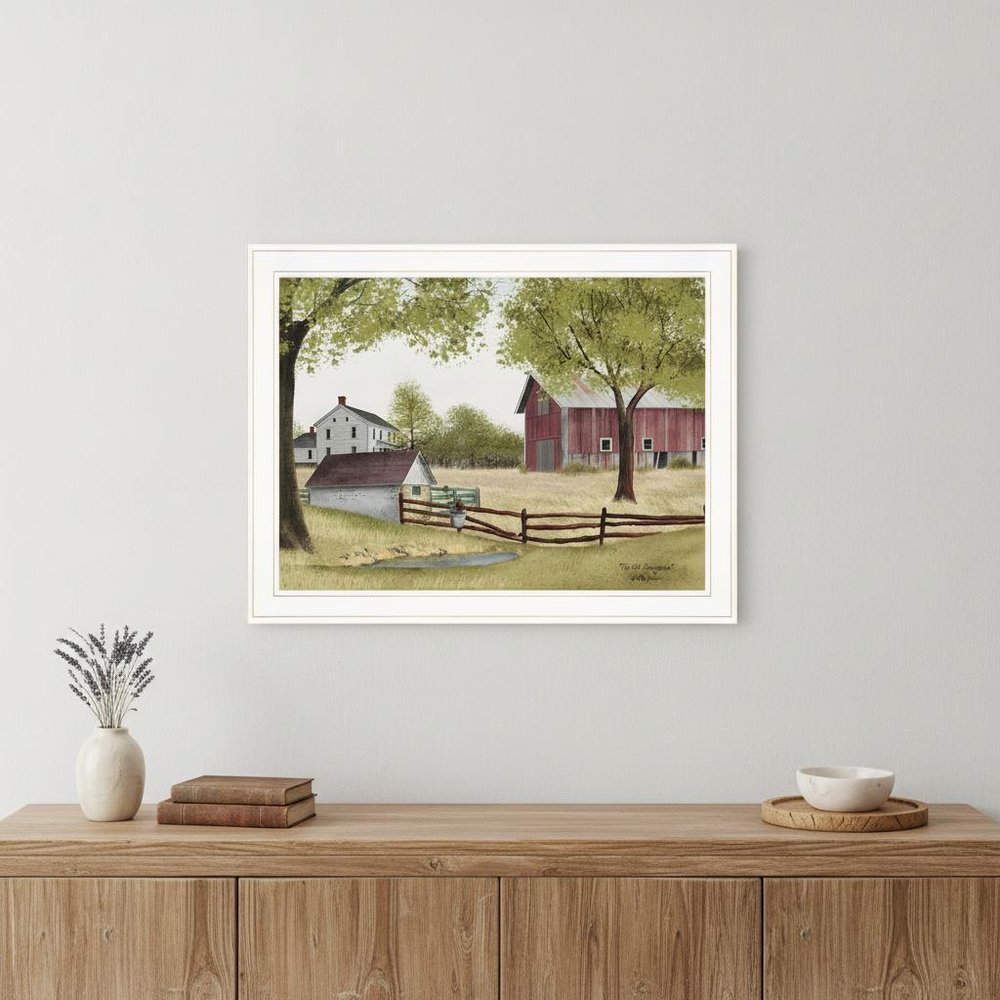 The Old Spring House 3 White Framed Print Wall Art