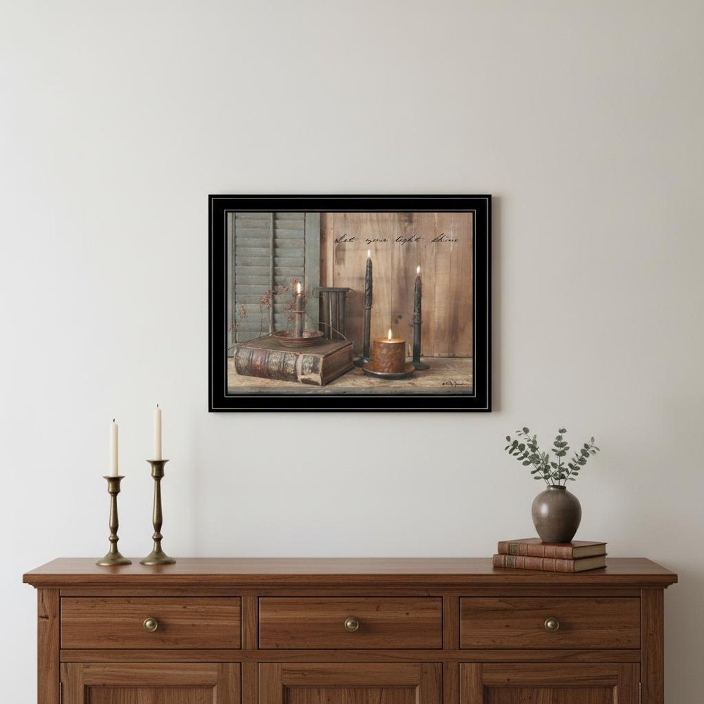 Let Your Light Shine 5 Black Framed Print Wall Art