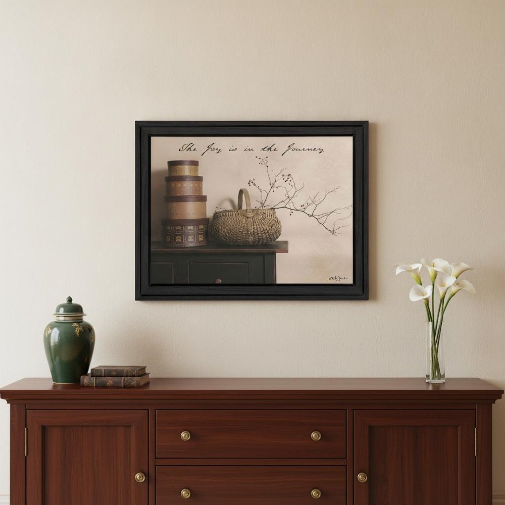 The Joy is the Journey Black Framed Print Wall Art