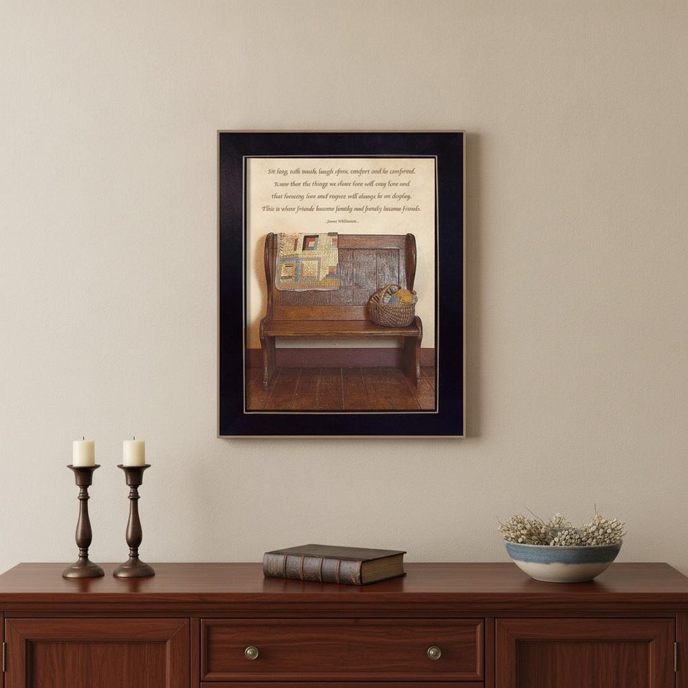Friends Become Family Black Framed Print Wall Art