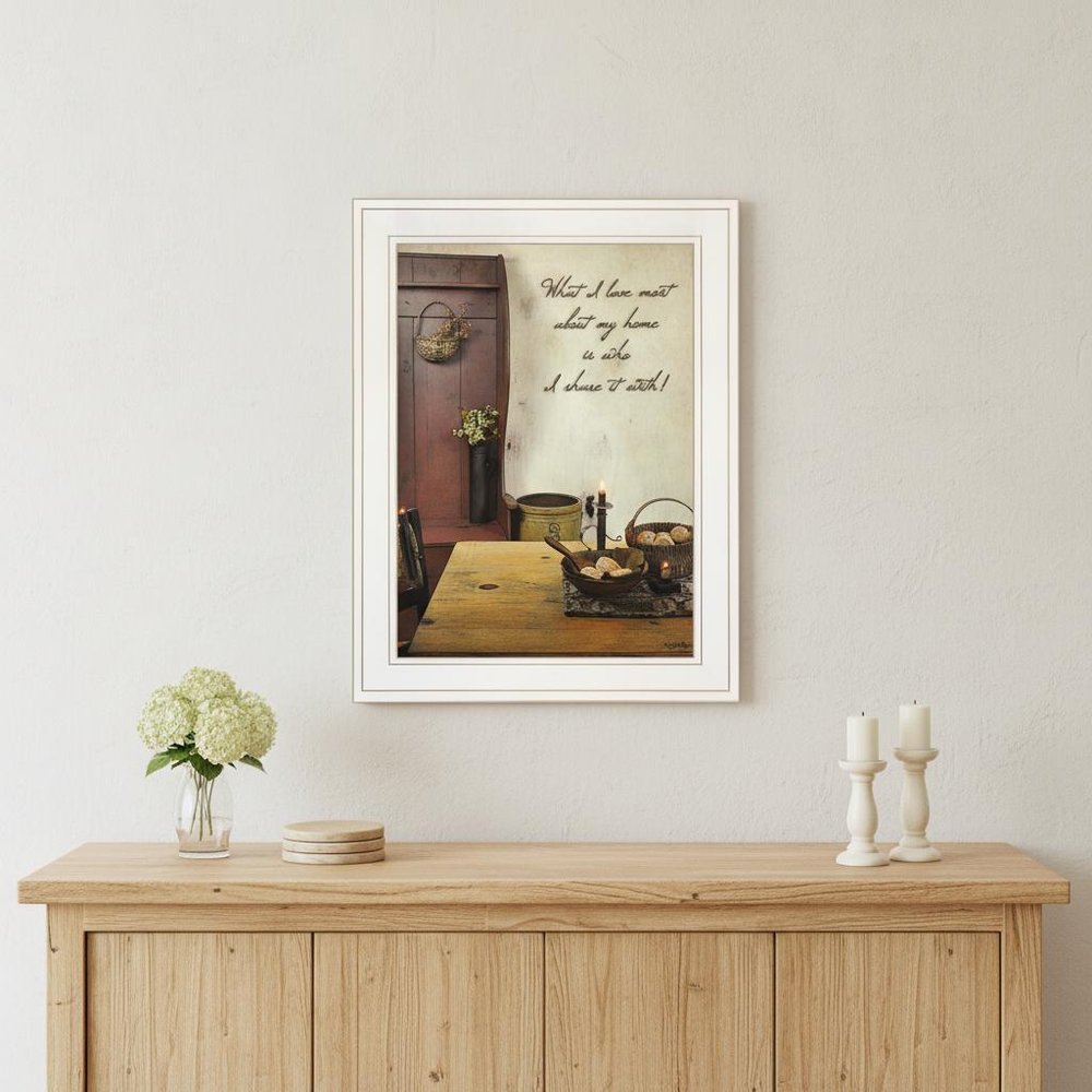 What I love Most 2 White Framed Print Kitchen Wall Art
