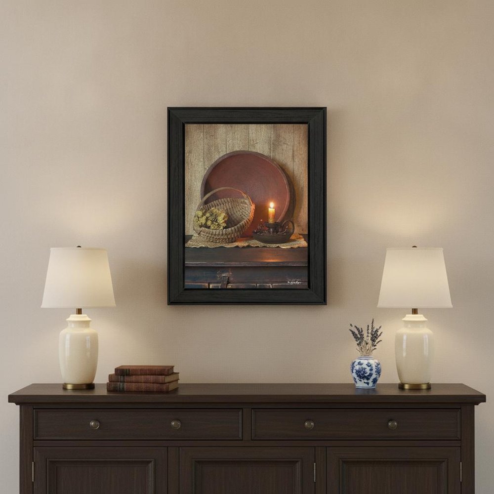The Red Bowl 1 Black Framed Print Wall Art
