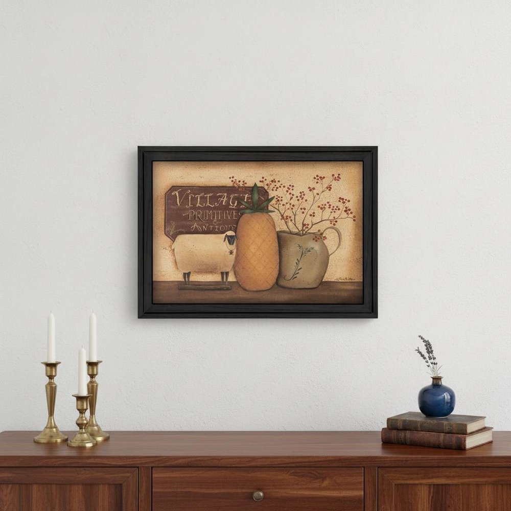 Country Necessities Black Framed Print Bathroom Wall Art