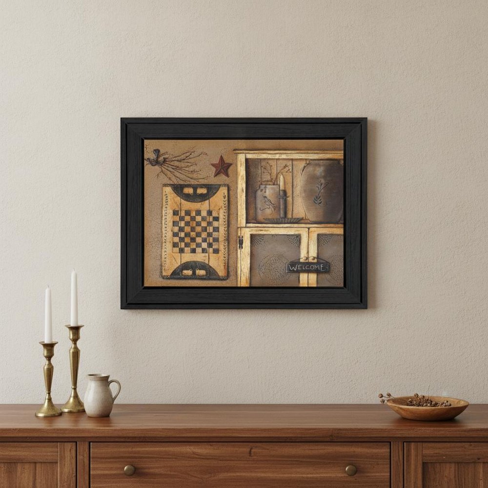 Country Treasures Black Framed Print Wall Art