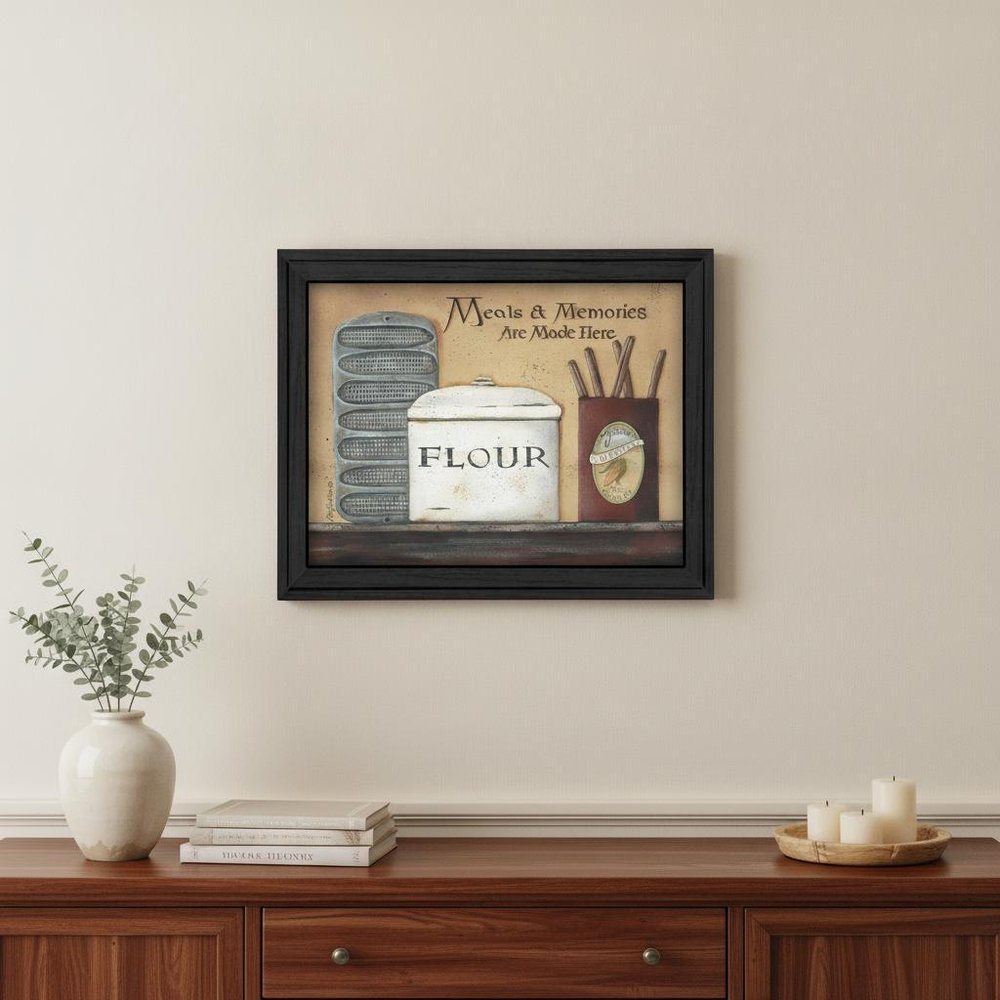 Meals and Memories Black Framed Print Wall Art
