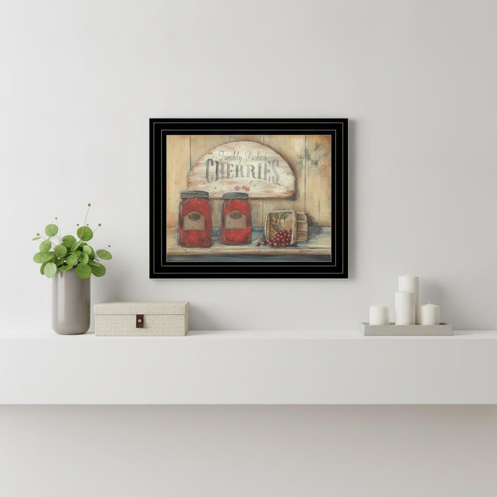 CHERRY JAM 2 Black Framed Print Wall Art