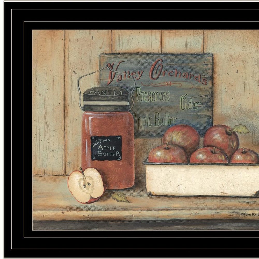 Apple Butter 2 Black Framed Print Kitchen Wall Art