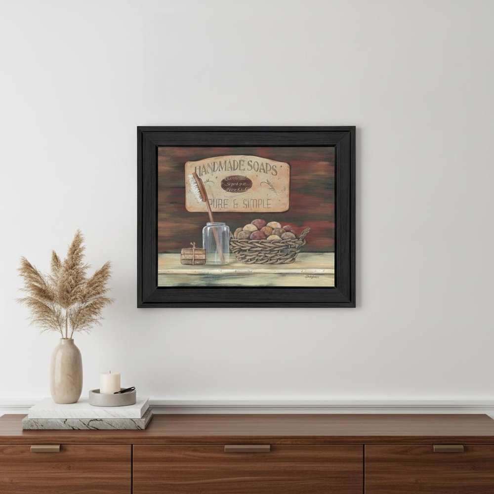 Handmade Soaps 1 Black Framed Print Bathroom Wall Art