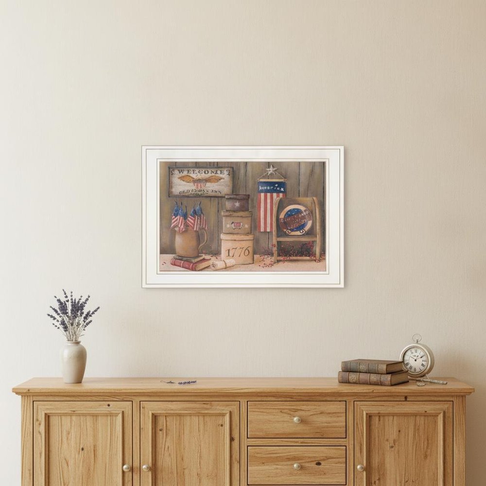 Sweet Land of Liberty 2 White Framed Print Wall Art