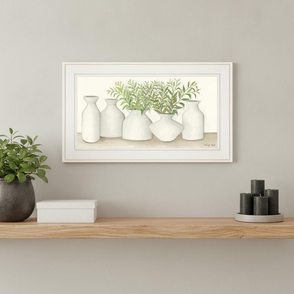 Simplicity in White II White Framed Print Wall Art
