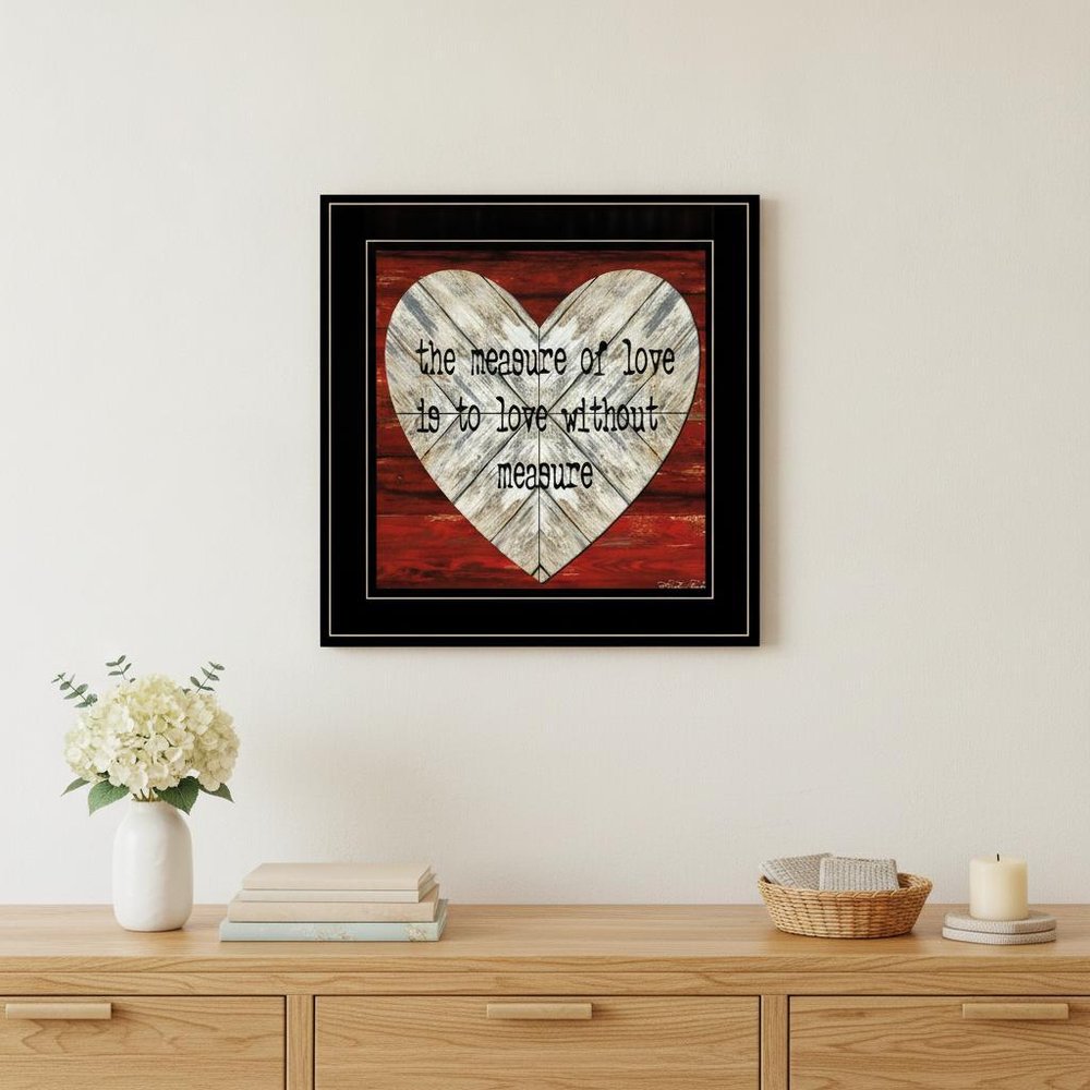Measure of Love 2 Black Framed Print Wall Art