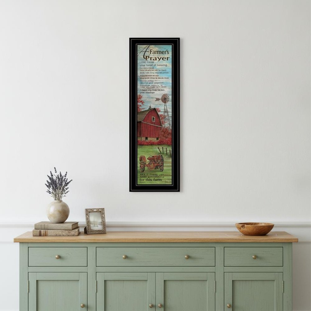 Farmers Prayer 2 Black Framed Print Wall Art