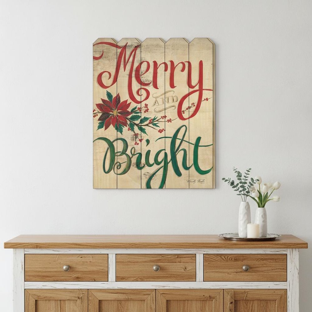 Merry and Bright Unframed Print Wall Art