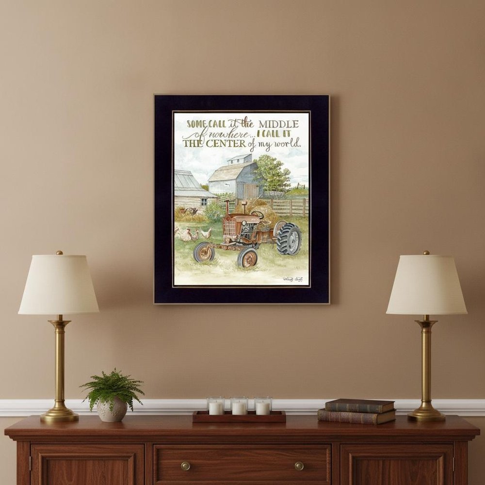 Center of My World Black Framed Print Wall Art