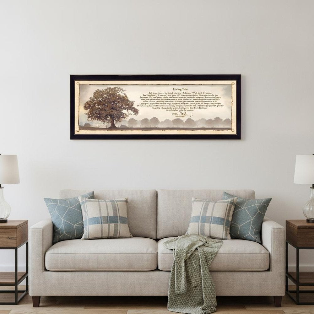 Living Life 9 Black Framed Print Wall Art