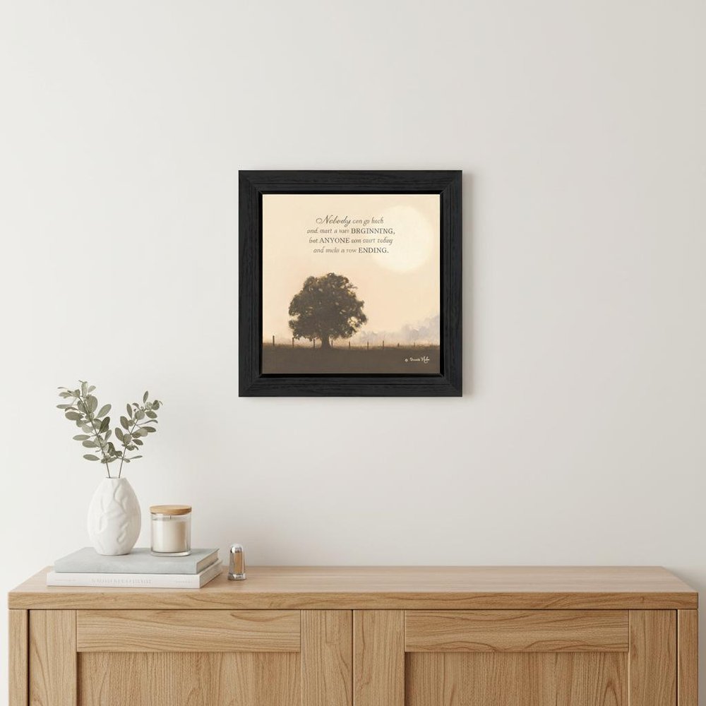 New Ending Black Framed Wall Art