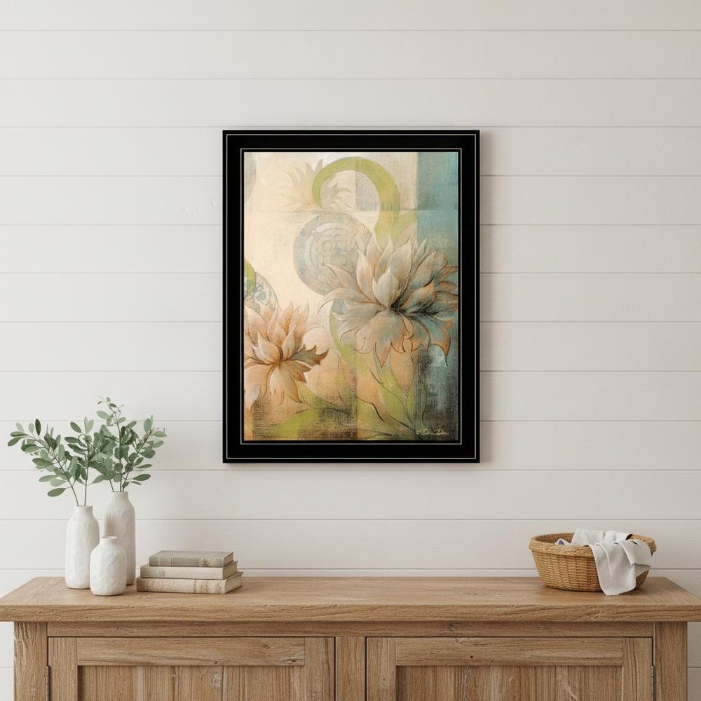 Meandering Flowers II 2 Black Framed Print Wall Art