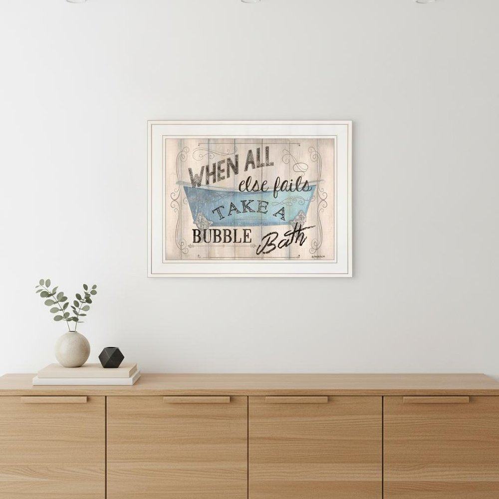 Bathroom Humor 3 White Framed Print Bathroom Wall Art