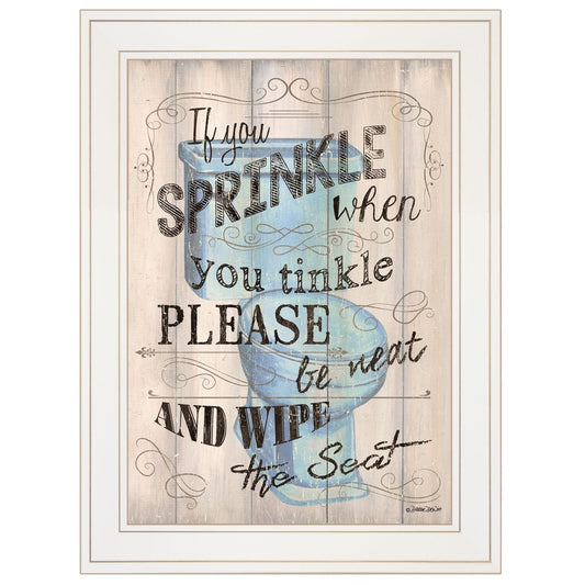 Bathroom Humor 5 White Framed Print Bathroom Wall Art
