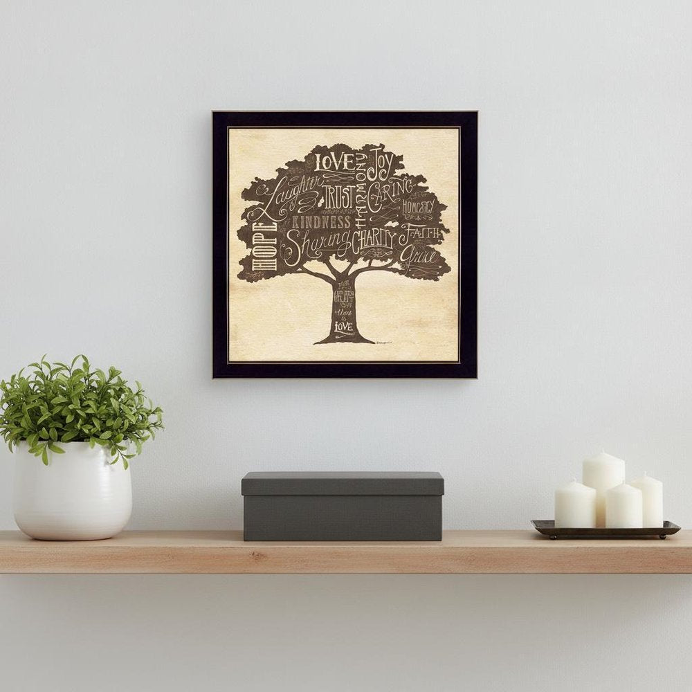 Family Attributes II Black Framed Print Wall Art