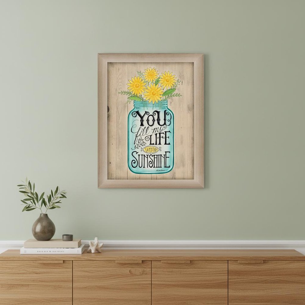 Sunshine 3 Brown Framed Print Wall Art