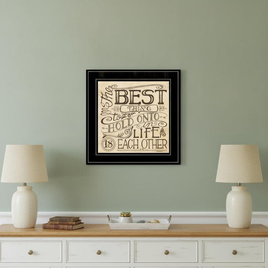 Each Other 3 Black Framed Print Wall Art