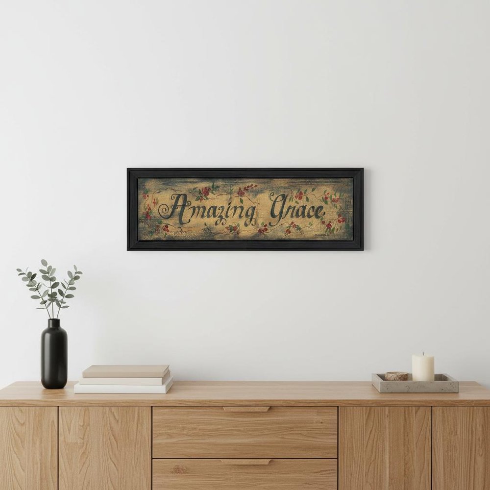 Amazing Grace 10 Black Framed Print Wall Art
