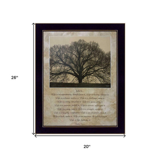 Life Is 10 Black Framed Print Wall Art