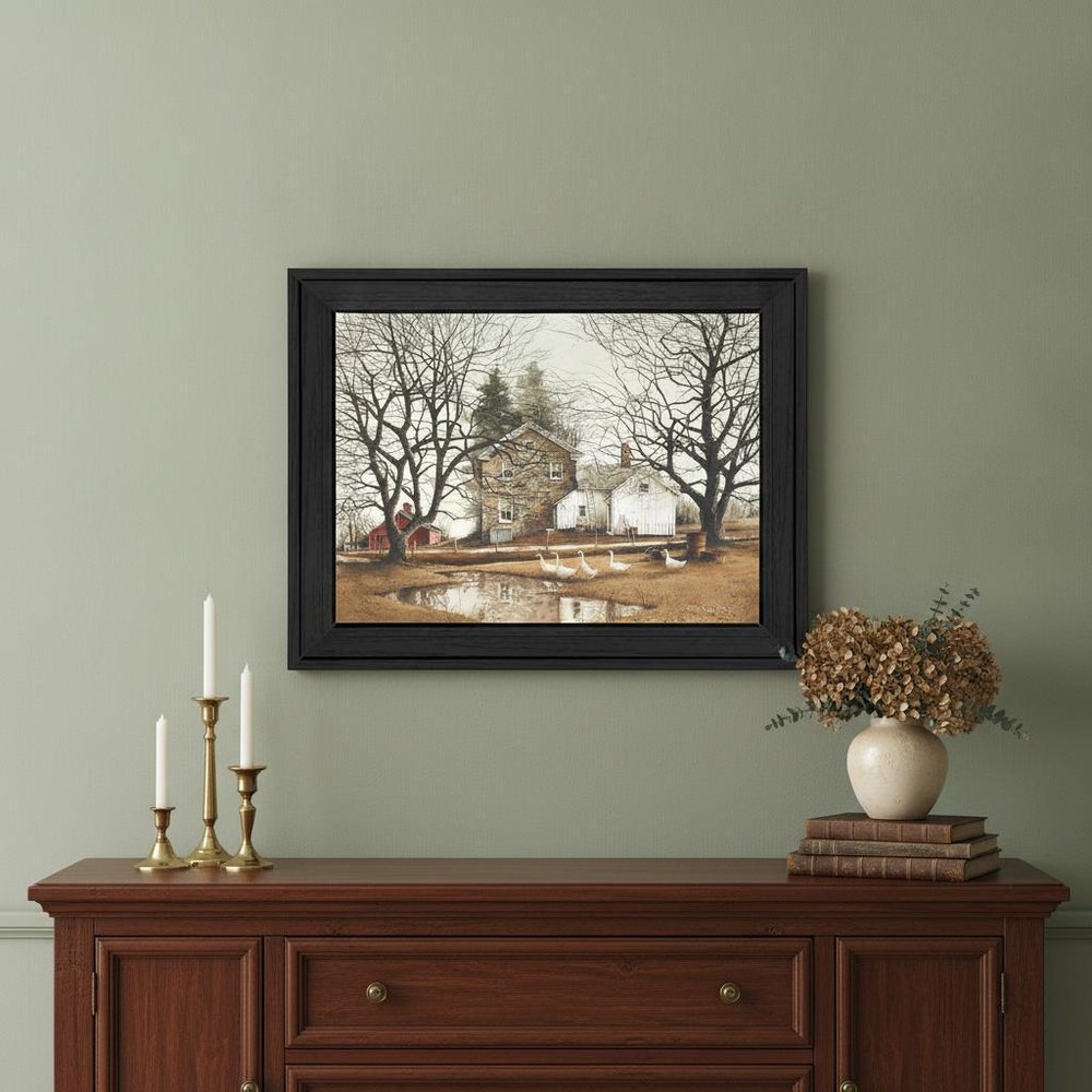 Cold Swim Black Framed Print Wall Art