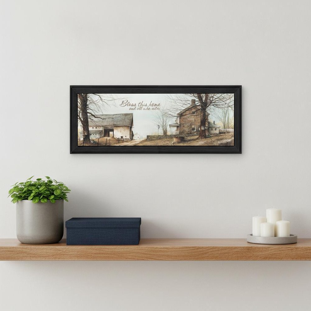 Bless This Home 1 Black Framed Print Wall Art