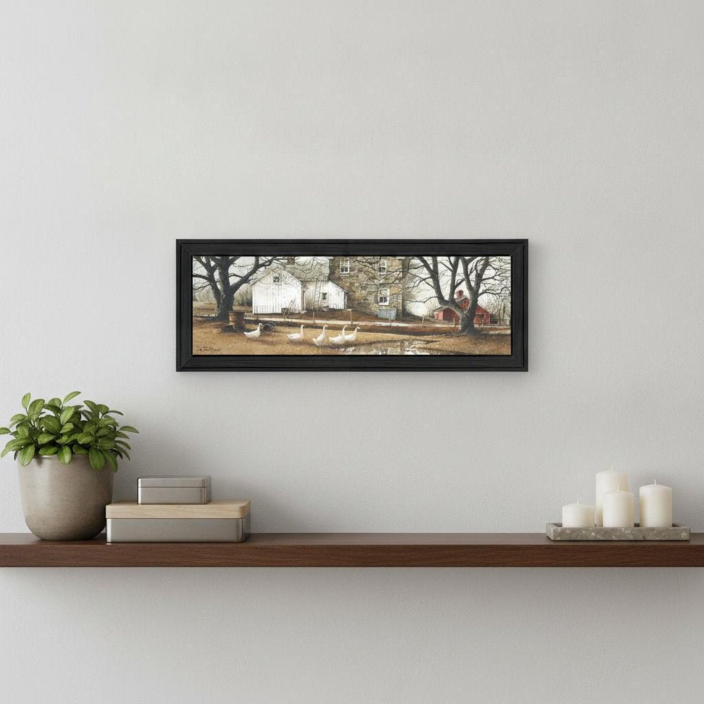 Puddle Jumpers 1 Black Framed Print Wall Art